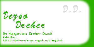 dezso dreher business card